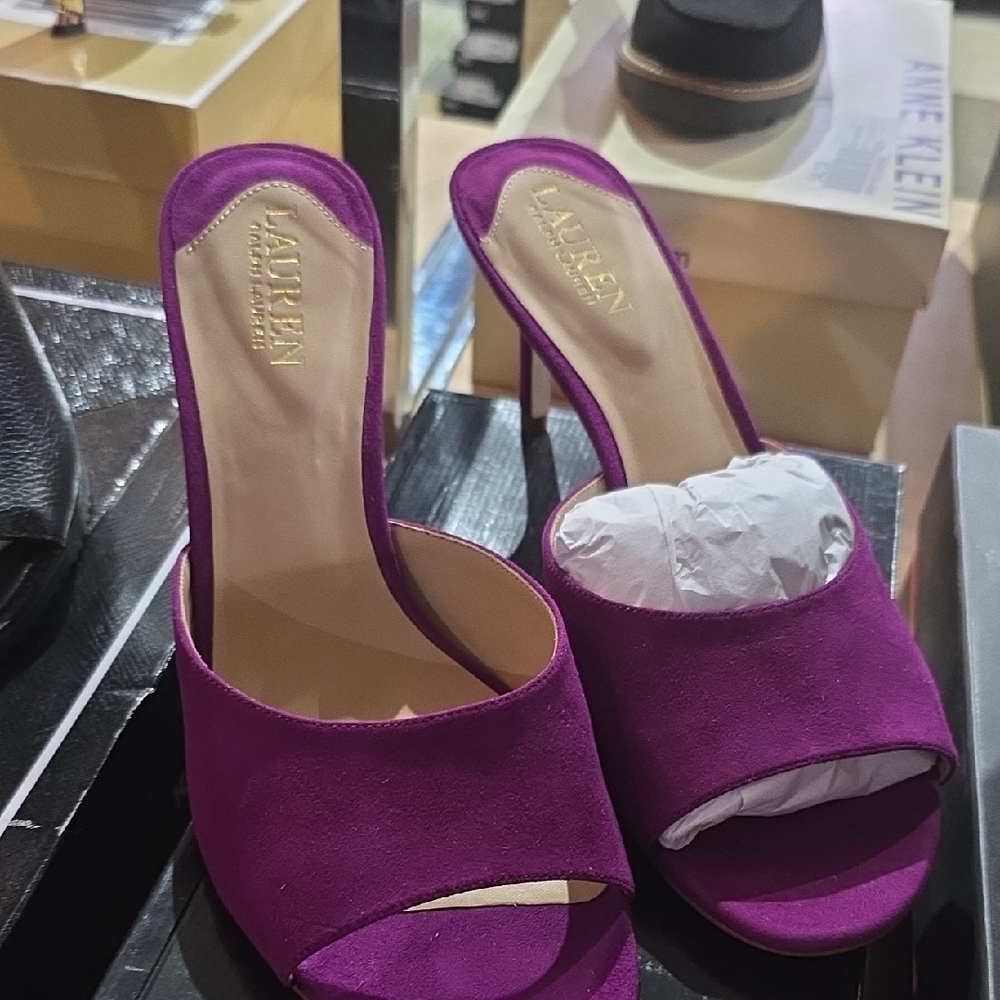 Lauren Ralph Lauren Magenta Mules